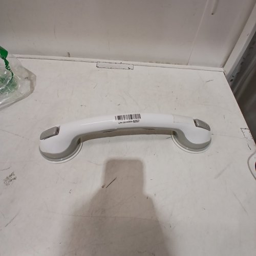 SUCTION GRAB BAR FOR BATHROOM - 16" - WHITE/GREY image 2