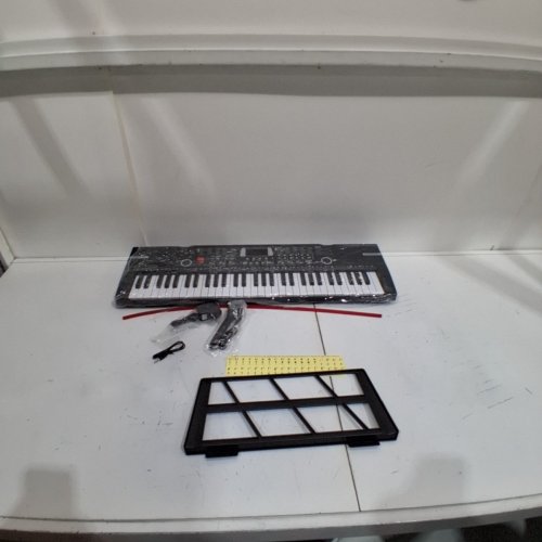 OUVIBYAZ 61-KEY KEYBOARD BEGINNER PIANO WITH MICROPHONE, HEADPHONES AND CLOTH COVER - 10 DEMO SONGS, 100 TONES, 100 RHYTHMS - BLACK (MODEL: BD-612) image 5