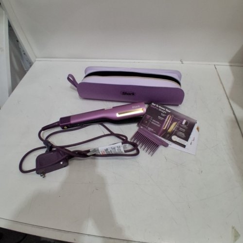 SHARK WET-TO-DRY SILKIPRO STRAIGHT HAIR STRAIGHTENER - 120 V 60HZ 1000W - PURPLE - (MODEL: HT401CPU) image 3