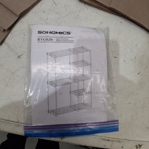 SONGMICS FREESTANDING CLOSET ORGANIZER, CLOTHES RACK, PORTABLE WARDROBE - 16.9" X 48.8" X 71.7" -BLACK (MODEL: RYG026B02) image 2