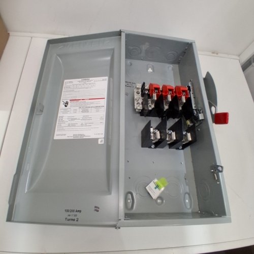 SIEMENS 3-POLE FUSIBLE INDOOR GENERAL DUTY SWITCH - VBII SAFETY - 100A, 240V - GREY (MODEL: GF323NLA) image 2
