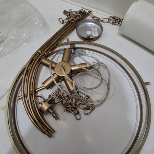 MODERN STYLISH LIGHT CHANDELIER - 18" - GOLD (MODEL: 528-GDD-5) image 3