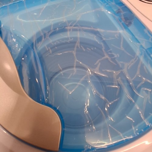 RUN.SE PORTABLE WASHING MACHINE TWIN TUB WITH BUILT IN GRAVITY DRAIN - 11LB CAPACITY - WHITE / BLUE (MODEL: PE22728) image 2