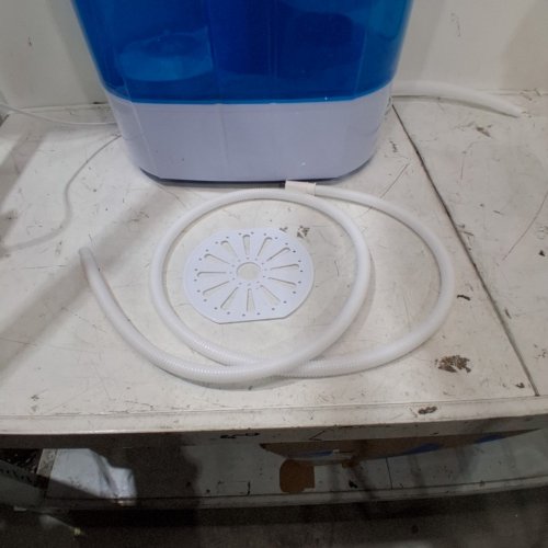 RUN.SE PORTABLE WASHING MACHINE TWIN TUB WITH BUILT IN GRAVITY DRAIN - 11LB CAPACITY - WHITE / BLUE (MODEL: PE22728) image 4