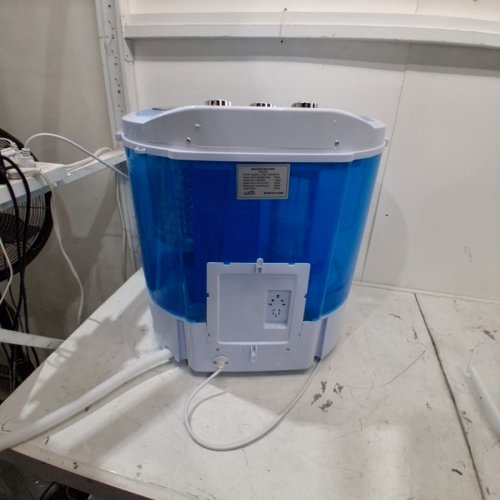 RUN.SE PORTABLE WASHING MACHINE TWIN TUB WITH BUILT IN GRAVITY DRAIN - 11LB CAPACITY - WHITE / BLUE (MODEL: PE22728) image 7