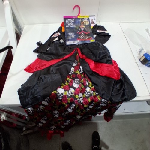 5PC RUBIE'S QUEEN OF THE DEAD COSTUME SET - LARGE 10-12 - BLACK AND RED (ITEM: 70143 L) image 3