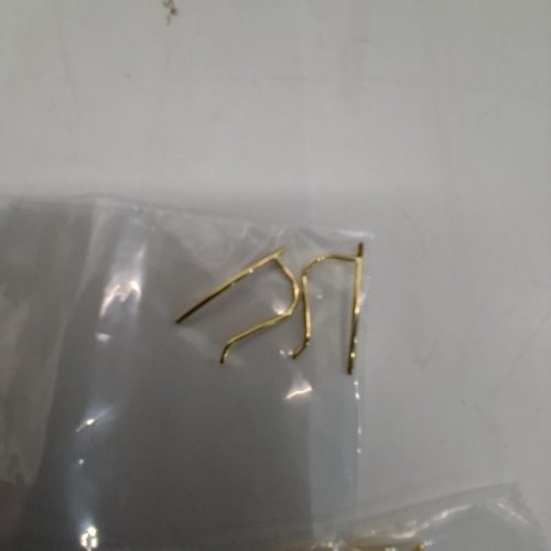 3PR WOMENS UNBRANDED CLIMBER SIMPLE 925 STUD EARRINGS - 38MM- GOLD PLATED image 2