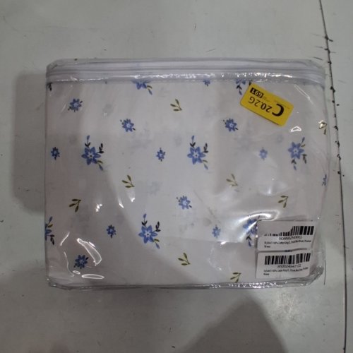 4PC RIVANTI FLORAL COTTON BED SHEET - KING - WHITE WITH BLUE FLORAL PRINT image 3
