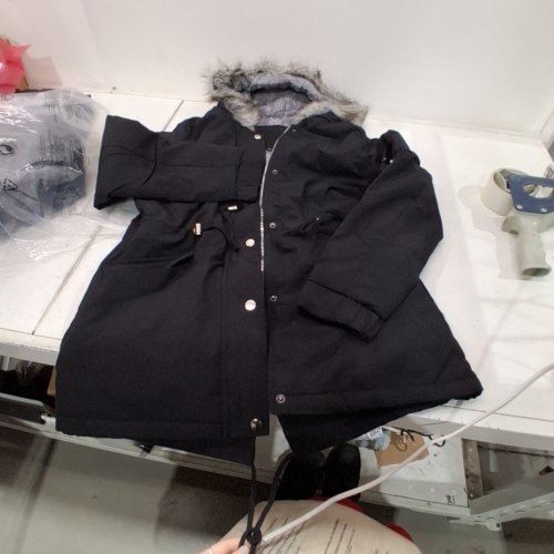 WOMAN'S HYRDRO STYLE WINTER COAT WITH FUR HOOD - SMALL - BLACK image 2