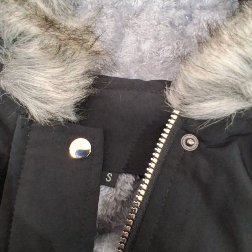 WOMAN'S HYRDRO STYLE WINTER COAT WITH FUR HOOD - SMALL - BLACK image 3