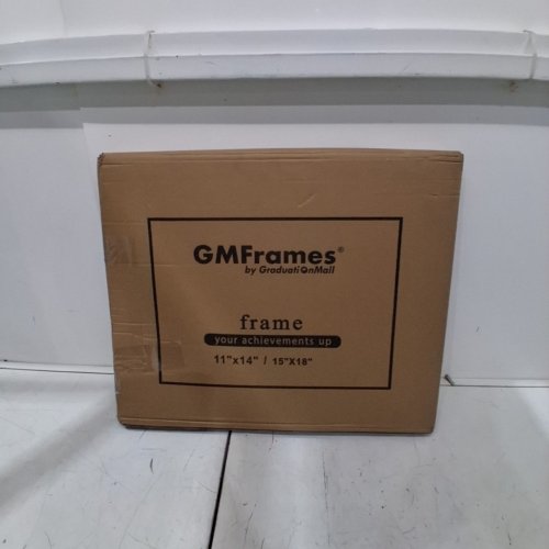 GMFRAMES DIPLOMA FRAME WITH UV PROTECTION- 14" X 20" BLACK BEADING / BLUE GOLD MAT image 3