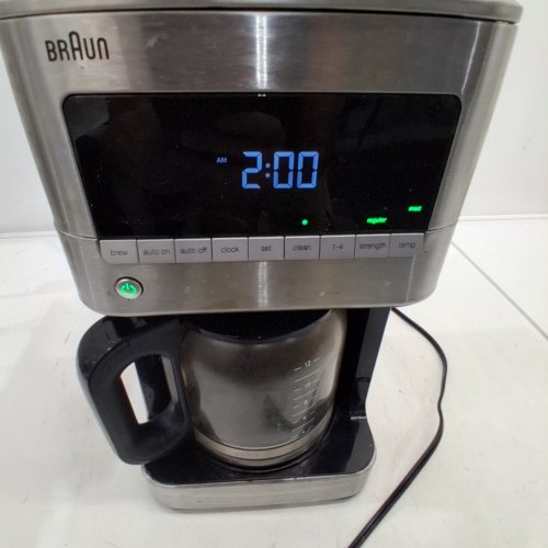 BRAUN BREWSENSE DIGITAL DRIP COFFEE MAKER - 12 CUP CARAFE - STAINLESS STEEL (MODEL: KF7170) image 2