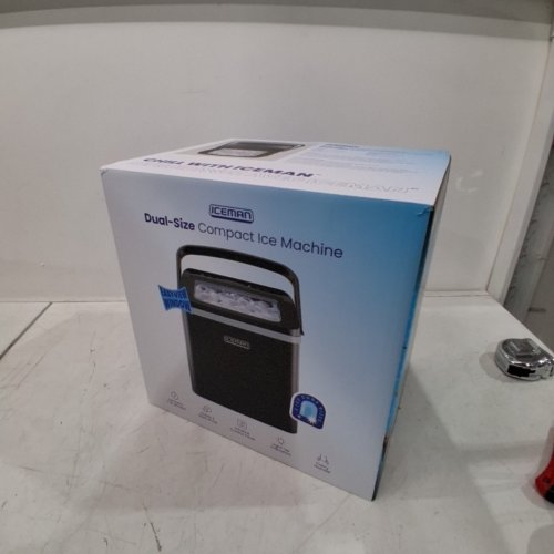 ICEMAN DUAL-SIZE ICE SELF CLEANING PORTABLE COUNTER TOP ICE MAKER - 22LBS/ 24HRS - BLACK (MODEL: RJ56-BUL-12) image 3
