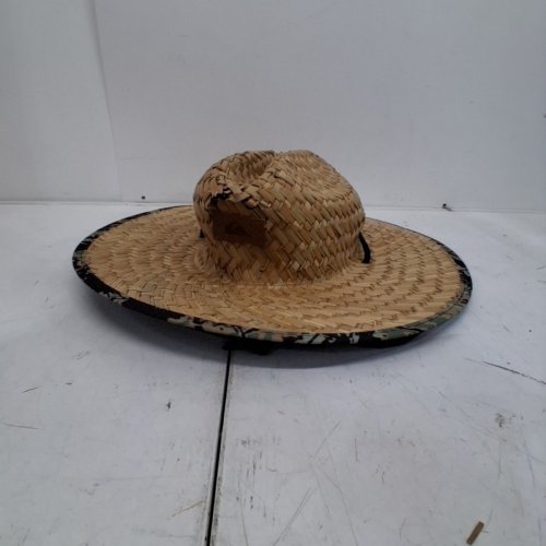 MEN'S QUIKSILVER WIDE BRIM OUTDOOR SUN PROTECTION LIFEGUARD STRAW SUN HAT - XXL - BROWN (STYLE: QSM15HA153) image 2