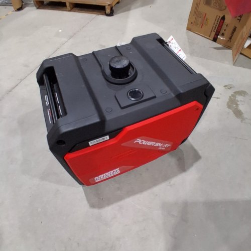 POWERSMART INVERTER GENERATOR WITH WHEELS HANDLE KIT AND CO ALERT - 4800W - BLACK/RED (MODEL: HB5046C) image 3