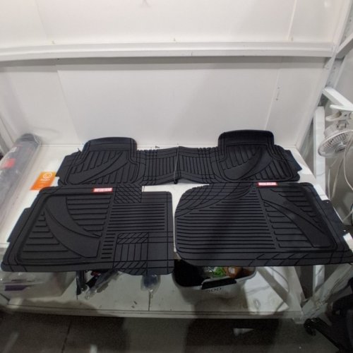 AUTOMOTIVE FLOOR MAT SET WITH CARGO LINER - BLACK image 5