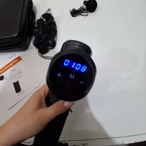 WATTNE W2 MASSAGE GUN DEEP TISSUE PERCUSSION MASSAGER - BLACK image 2