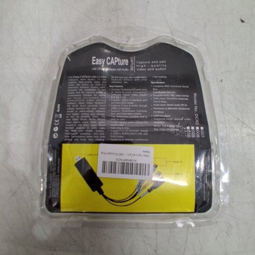 EASYCAP PLUG AND PLAY VIDEO ADAPTER WITH VIDEO CAPTURE FOR MONITORING RECORDING - USB 2.0 - BLACK image 3