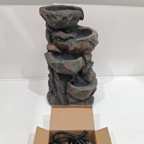 ANGELO DECOR TERRACED FALLS FOUNTAIN - 11" X 9" X 20" - BROWN/BLACK (MODEL: AD97825) image 4