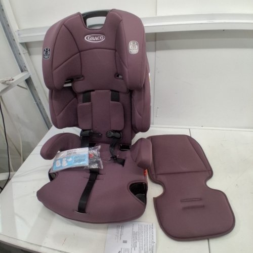GRACO 3-IN-1 TRANZITIONS LIGHTWEIGHT HEIGHT ADJUSTABLE HARNESS BOOSTER CAR SEAT - 100LBS MAX - ELOISE PURPLE (MODEL: 2217080) image 3