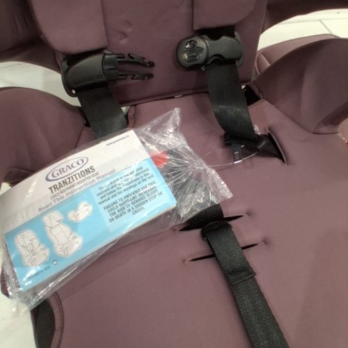 GRACO 3-IN-1 TRANZITIONS LIGHTWEIGHT HEIGHT ADJUSTABLE HARNESS BOOSTER CAR SEAT - 100LBS MAX - ELOISE PURPLE (MODEL: 2217080) image 4