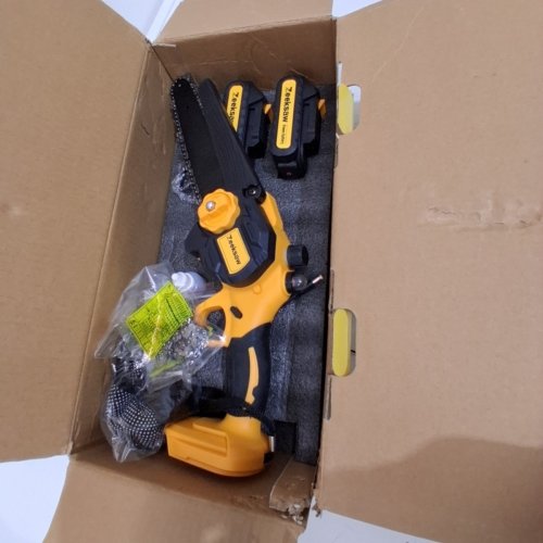 ZEEKSAW MINI CHAINSAW CORDLESS 6" HAND SAW WITH BATTERIES - SMALL CHAINSAW FOR WOOD CUTTING, TREE TRIMMING image 4