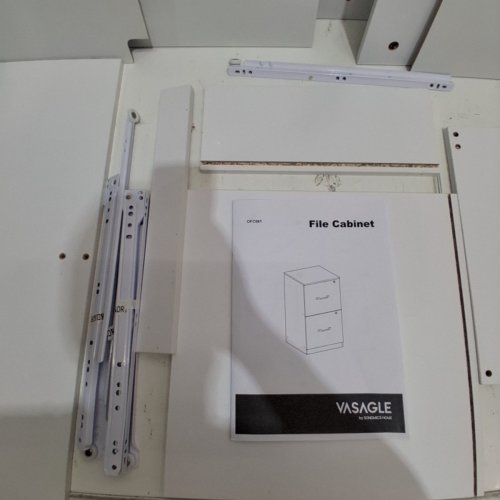 VASAGLE 2 DRAWERS FILE CABINET WITH LOCK - 27.9" X 15.7" X 16.1" - WHITE (MODEL: OFC061WB01) image 5