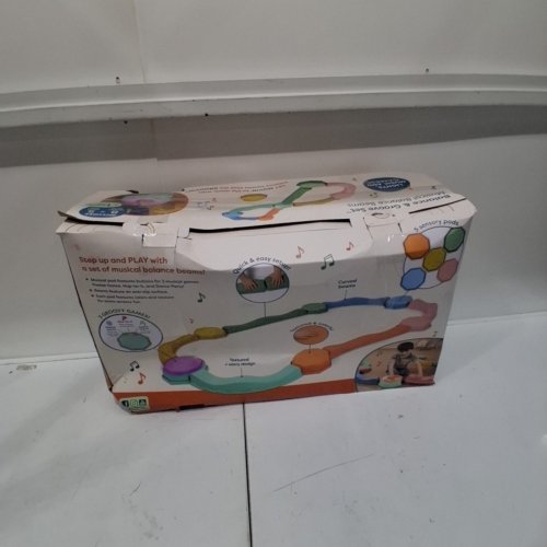 14PC B. TOYS MODULAR INTERLOCKING TODDLER BALANCE BEAM WITH 10 BALANCING BEAMS AND 6 SENSORY STEPPINGSTONES 3 YOUTH PLUS- RAINBOW (MODEL: ‎BX2608C1Z) image 3