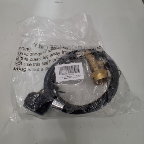 GASPRO PROPANE TANK REFILL ADAPTER HOSE WITH SAFETY SHUTOFF VALVE - 3FT - FILL 1 LBS BOTTLE FROM 20 LBS TANK - BLACK image 2