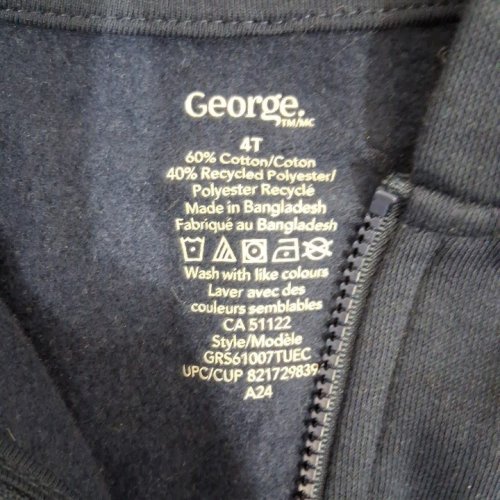 TODDLER GEORGE ZIP FRONT JACKET - 4T - NAVY BLUE (STYLE: GRS61007TUEC) image 2