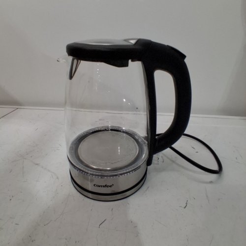 COMFEE GLASS ELECTRIC KETTLE - 1.7L - 1500W - GREY/CLEAR (MODEL: CKT003) image 3