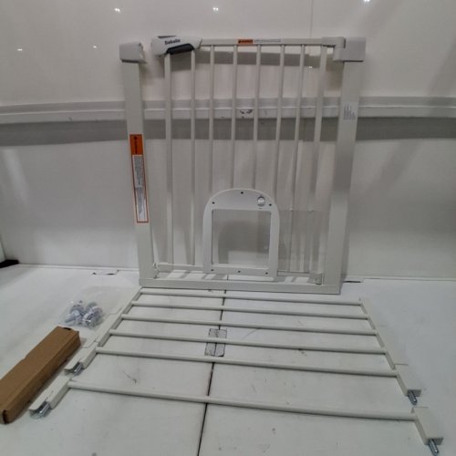 BABELIO EXTRA WIDE BABY GATE WITH ADJUSTABLE CAT DOOR - 29"-48" - WHITE (MODEL: CB-M-101) image 3