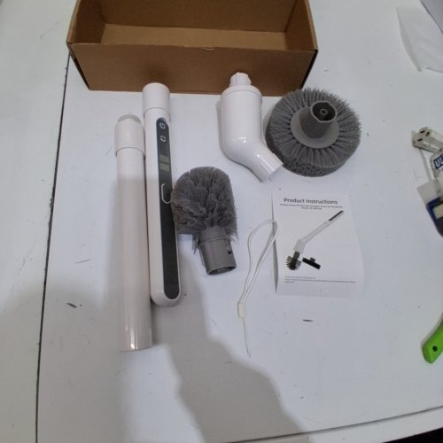 ELECTRIC SPIN SCRUBBER BRUSH - 25W, 5 V, 1A - WHITE (MODEL: QT-DDS-06) image 4