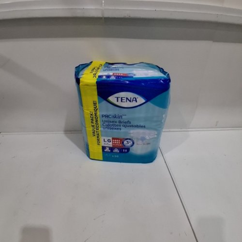 26PK TENA UNISEX PROSKIN OVERNIGHT STRETCH BRIEFS - SUPER ABSORBENCY - LG image 2