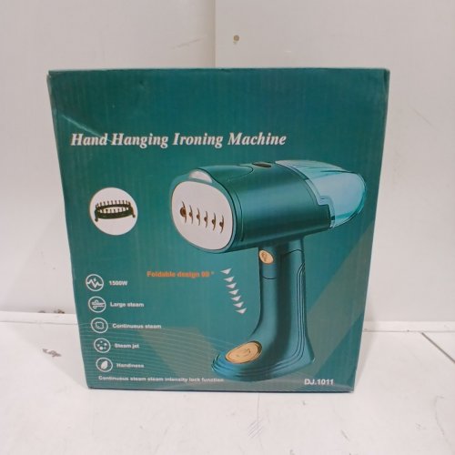 FOLDABLE HAND HANGING IRONING STEAMER MACHINE - 1500W - BLACK (MODEL: DJ.1011) image 2