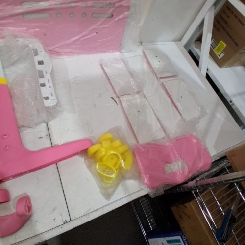 KID'S ADJUSTABLE HEIGHT STUDY DESK - PINK/WHITE image 3