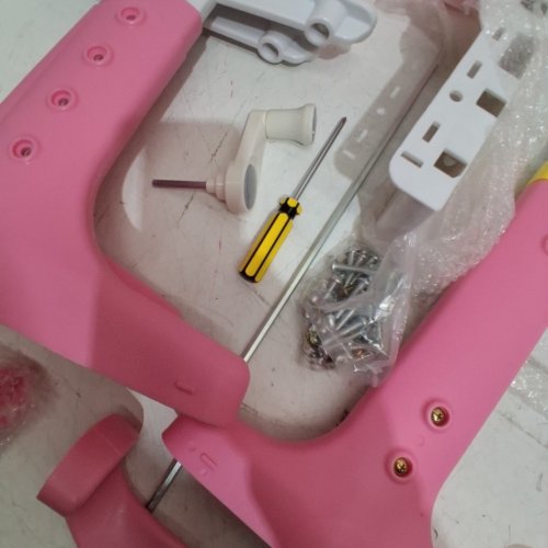 KID'S ADJUSTABLE HEIGHT STUDY DESK - PINK/WHITE image 5