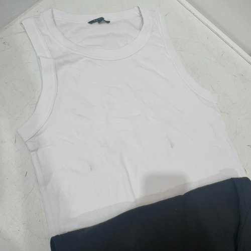 3PK WOMENS TAHARI RIBBED COTTON TANK TOP - EXTRA LARGE - BLACK/GREY (STYLE: 2988444) image 3