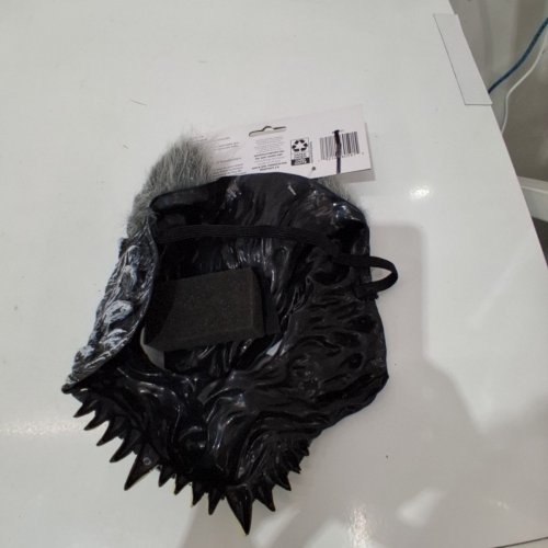 WAY TO CELEBRATE! CHINLESS WOLF MASK - OSFM - GRAY, WHITE AND BLACK image 3