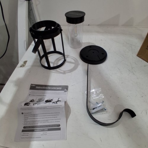 JEEYEE HANGING OUTDOOR SOLAR LIGHT - 5"X10" - BLACK (MODEL: LSS580-T1) image 2