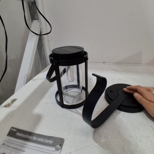 JEEYEE HANGING OUTDOOR SOLAR LIGHT - 5"X10" - BLACK (MODEL: LSS580-T1) image 3