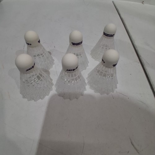 6PK CARLTON MAN MADE TOURNAMENT T800 SHUTTLECOCKS - WHITE image 2