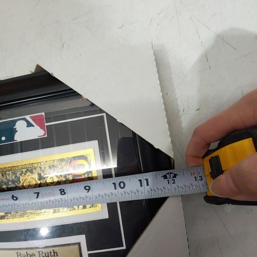 FRAMED BABE RUTH NEW YORK YANKEES COLLECTIBLE USA 24 K GOLD $100 BILL - 12" X 10" - BLACK image 6