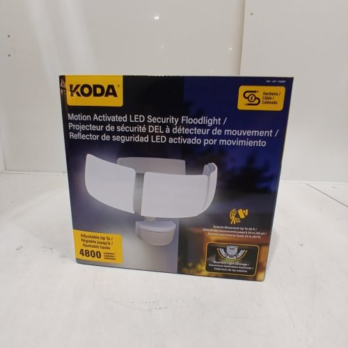 KODA MOTION-ACTIVATED LED SECURITY FLOOD LIGHT - 4800LM - WHITE (MODEL: 1938035/LM030878) image 4