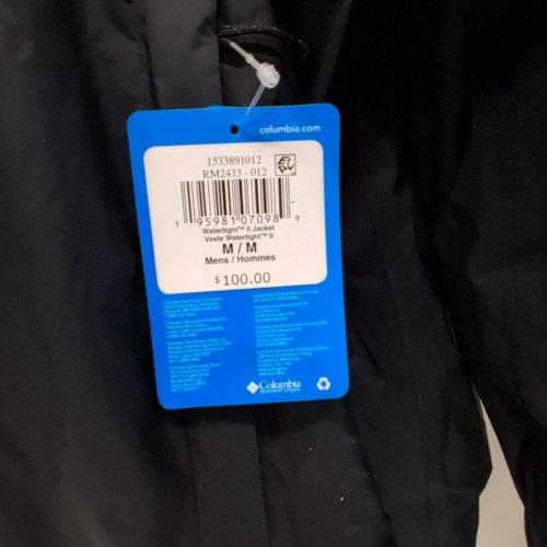 MEN'S COLUMBIA TIMBER POINTE OMNI-TECH WATERPROOF JACKET - MEDIUM - BLACK image 3