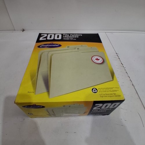 200pk CONTINENTAL FILE FOLDERS - LETTER SIZE - MANILA (ITEM: 141477) image 3