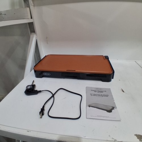BELLA XL ELECTRIC CERAMIC TITANIUM GRIDDLE - 12" X 22" - 1500W - COPPER/BLACK image 3