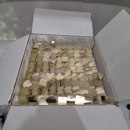 48PC QCITY SHIMMER DECORATION WALL BACKDROP - 12" X 12" - GOLD image 2