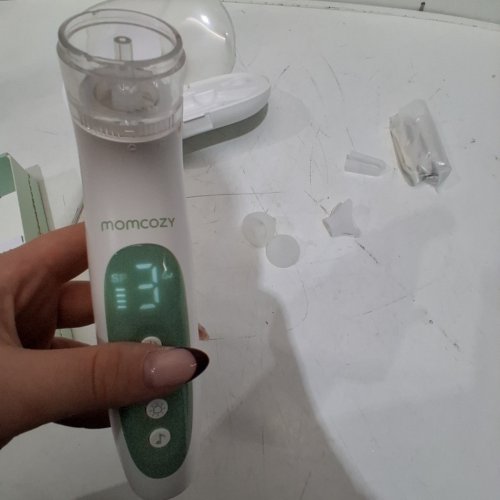 MOMCOZY 2-IN-1 ELECTRIC NASAL ASPIRATOR AND NOSE SUCKER - GREEN/WHITE (MODEL: BN007) image 3