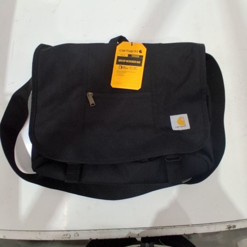 CARHARTT RIPSTOP DURABLE WATER-RESISTANT SIDE MESSENGER BAG WITH LAPTOP SLEEVE- BLACK image 2